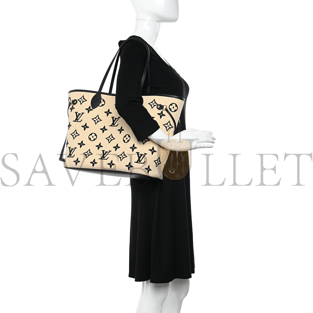 LOUIS VUITTON NEVERFULL MM BEIGE BLACK M22838 (31*28*14cm)